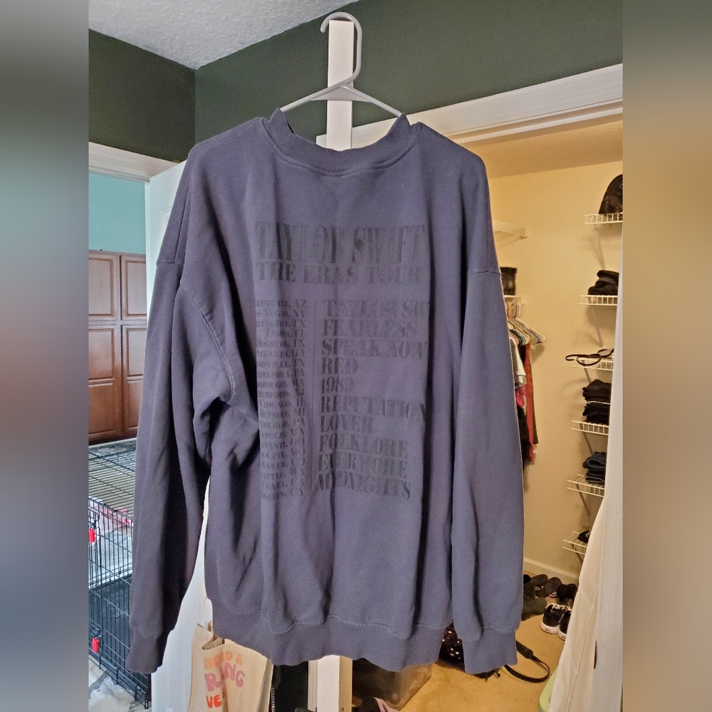 SOLD - Taylor Swift Navy Eras Tour Sweatshirt - Picture 2 of 9